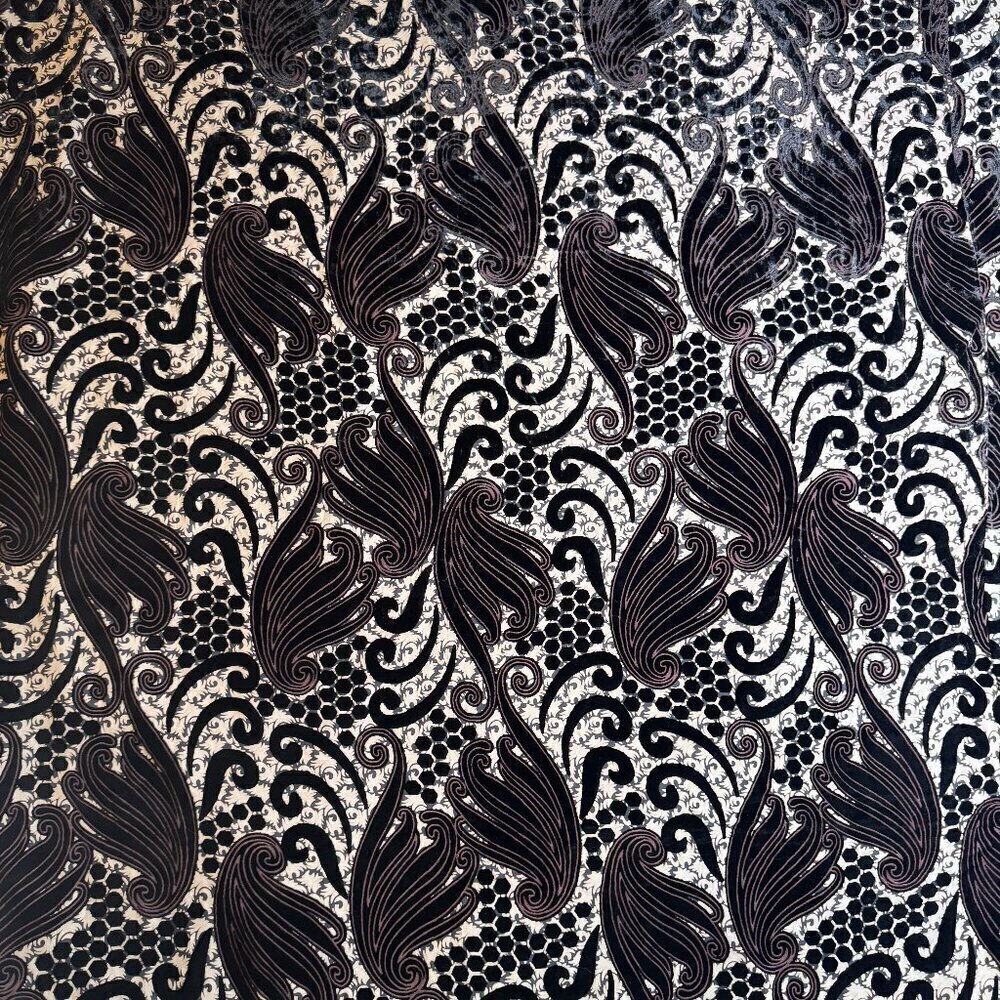 Flocked Velvety Duvet Brown & Tan Queen Size 88" x 87" #724